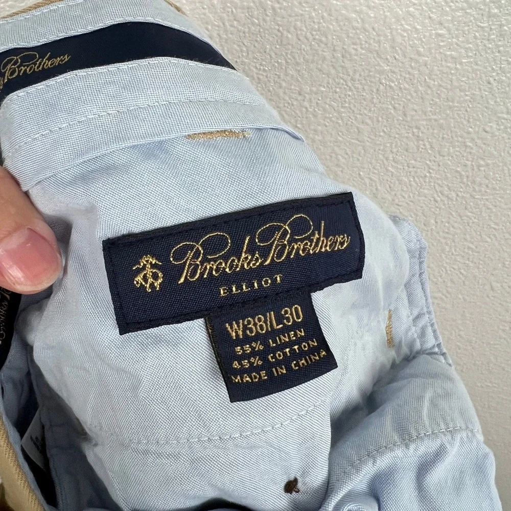 Brooks Brothers Men's Elliot Dress Pants Tan Sz 38x30